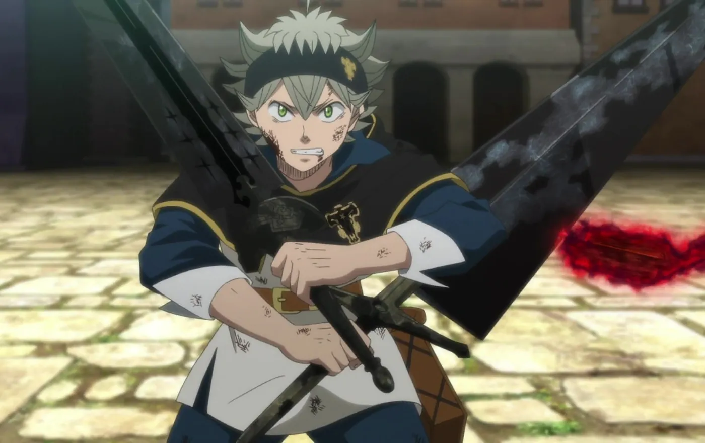 Asta drawing both anti-magic swords